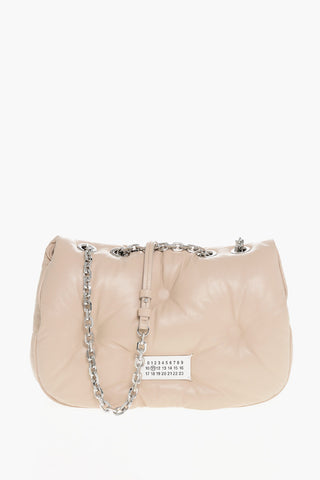 MM11 Quilted Leather GLAM SLAM Shoulder Bag with Chain Handles