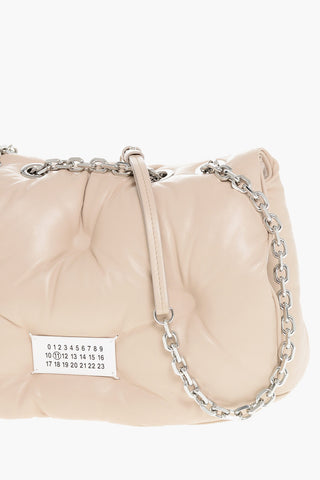 MM11 Quilted Leather GLAM SLAM Shoulder Bag with Chain Handles