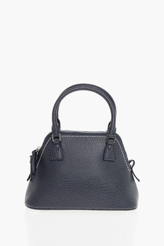 MM11 Textured Leather 5AC Crossbody Bag with Canvas Detail