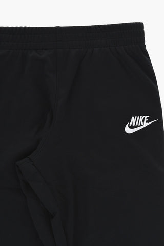 Solid-Color Sweatshirt and Joggers Set with Branded Side Tape