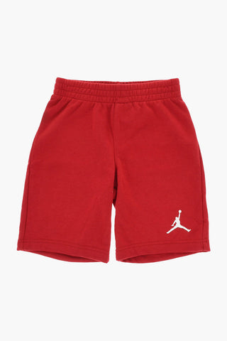 AIR JORDAN Shorts in Misto Cotone Garzato con Logo Stampato