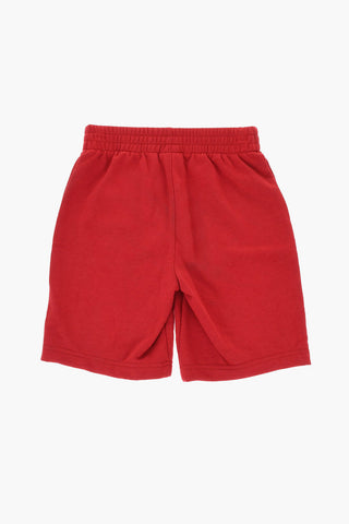 AIR JORDAN Brushed Cotton Blend Shorts with Printed Logo