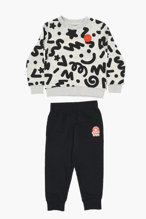 ALL STAR CHUCK TAYLOR Set Felpa Girocollo e Joggers in Misto Cotone Garzato