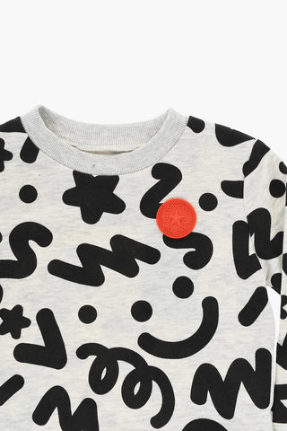 ALL STAR CHUCK TAYLOR Set Felpa Girocollo e Joggers in Misto Cotone Garzato