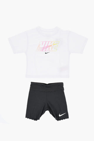Set Crewneck T-Shirt SWOOSH MOTION and Biker Shorts
