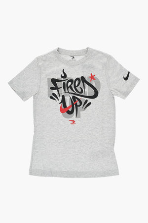 Set aus 3 Rundhals-T-Shirts BRAND FIRED UP aus Baumwolle mit Front-Graffiti-Print