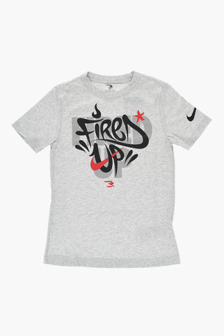 Set aus 3 Rundhals-T-Shirts BRAND FIRED UP aus Baumwolle mit Front-Graffiti-Print