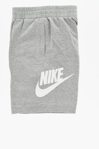 Set T-Shirt e Shorts in Tinta Unita con Logo Stampato