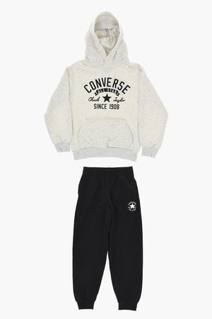 ALL STAR CHUCK TAYLOR Set Felpa Hoodie e Joggers in Misto Cotone Garzato