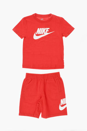 Set T-Shirt und Shorts uni mit Logodruck