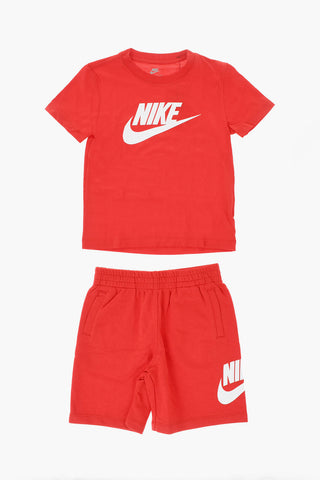 Set T-Shirt und Shorts uni mit Logodruck