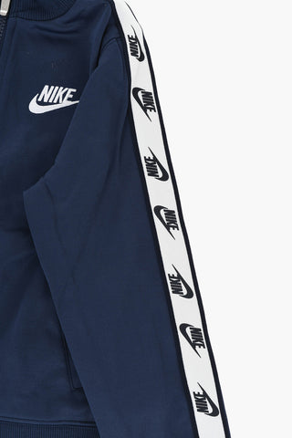 Set Felpa e Joggers in Tinta Unita con Banda Laterale Logata
