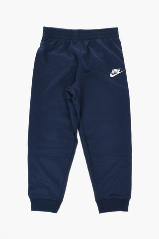 Set Felpa e Joggers in Tinta Unita con Banda Laterale Logata
