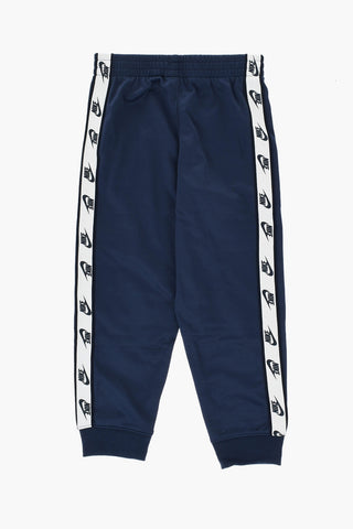 Set Felpa e Joggers in Tinta Unita con Banda Laterale Logata