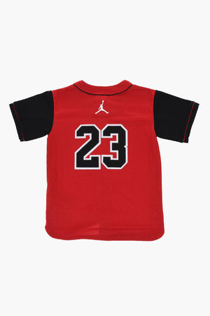 AIR JORDAN Perforiertes zweifarbiges Rundhals-T-Shirt BASEBALL