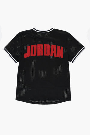 AIR JORDAN 23 Durchbrochenes Rundhals-T-Shirt mit 2 Knöpfen