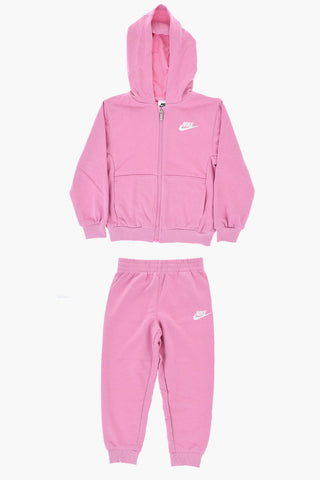 Set aus Sweatjacke mit durchgehendem Reißverschluss und Jogginghose in Uni mit kontrastierendem Logo