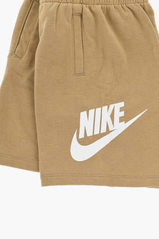Set T-Shirt und Shorts in Uni mit bedrucktem Logo