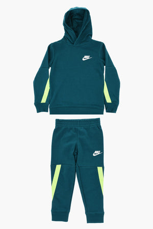 Sweatshirt- und Jogger-Set aus gebürstetem Baumwollmix mit aufgedrucktem Logo
