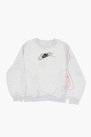 기모 면 크루넥 스웨트셔츠 및 조거 팬츠 세트 프린트 로고