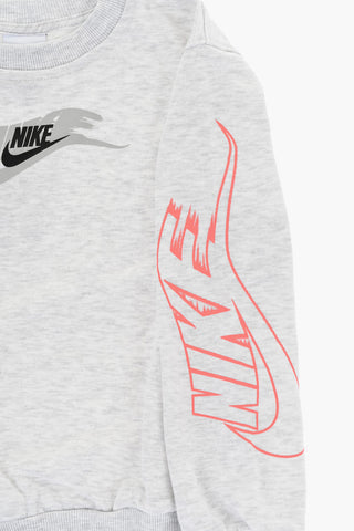 기모 면 크루넥 스웨트셔츠 및 조거 팬츠 세트 프린트 로고