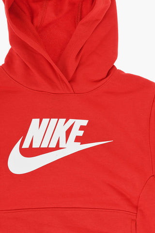 Solid-Color Hoodie and Joggers Set with Printed Logo