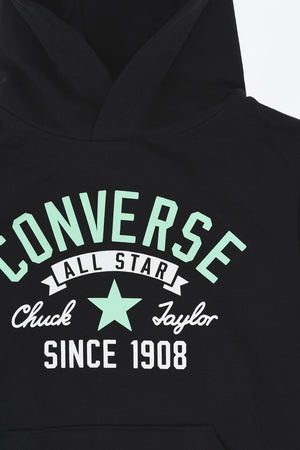ALL STAR CHUCK TAYLOR Set Felpa Hoodie e Joggers in Tinta Unita con Logo Stampato