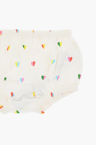 Bloomer in Cotone Leggero con Stampa Cuori All-Over