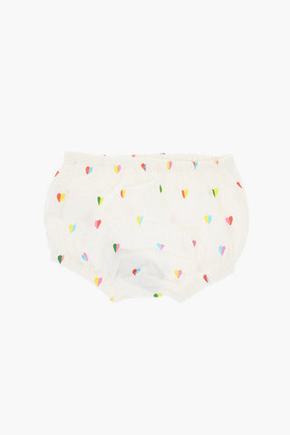 Bloomer in Cotone Leggero con Stampa Cuori All-Over