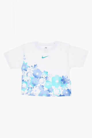 Set aus Rundhals-T-Shirt und Shorts mit Blumenmuster