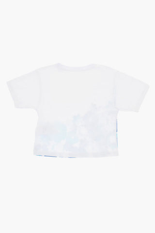 Set aus Rundhals-T-Shirt und Shorts mit Blumenmuster