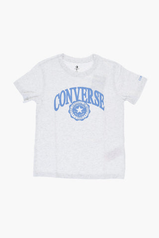 ALL STAR CHUCK TAYLOR T-shirt Girocollo in Misto Cotone con Logo in Rilievo