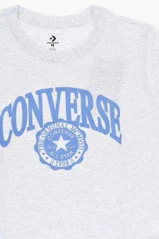 ALL STAR CHUCK TAYLOR T-shirt Girocollo in Misto Cotone con Logo in Rilievo