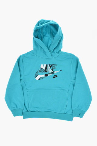 Set Felpa Hoodie e Joggers in Misto Cotone Garzato Bicolore