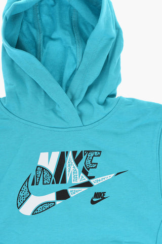 Set Felpa Hoodie e Joggers in Misto Cotone Garzato Bicolore