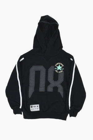ALL STAR CHUCK TAYLOR Felpa Hoodie REMIX Con Bande Laterali a Contrasto e Logo in Rilievo