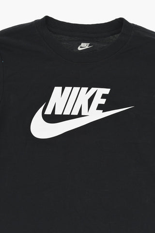 Solid-Color T-Shirt and Shorts Set with Printed Logo