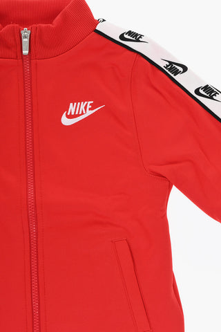 Solid-Color Sweatshirt and Joggers Set with Branded Side Tape