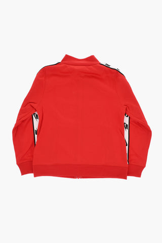 Solid-Color Sweatshirt and Joggers Set with Branded Side Tape