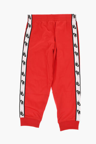 Set Felpa e Joggers in Tinta Unita con Banda Laterale Logata