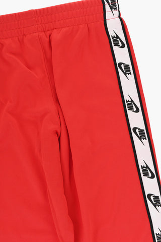 Solid-Color Sweatshirt and Joggers Set with Branded Side Tape