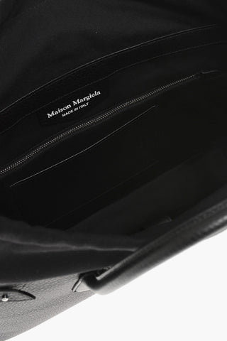 MM11 Borsa Tote 5AC DAILY in Pelle Martellata con Dettaglio in Canvas