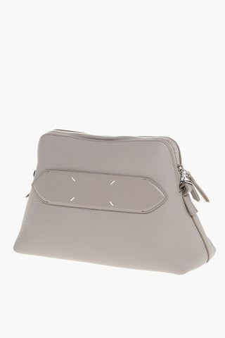 MM1 Textured Leather 5AC Crossbody Bag with Adjustable Shoulder Strap