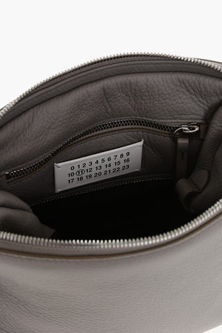 MM1 Textured Leather 5AC Crossbody Bag with Adjustable Shoulder Strap