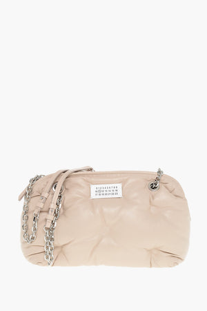 MM11 Borsa a Spalla GLAM SLAM in Pelle Trapuntata con Manici Chain