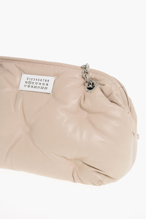 MM11 Borsa a Spalla GLAM SLAM in Pelle Trapuntata con Manici Chain