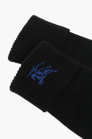 Guanti in Cashmere con Logo Ricamato