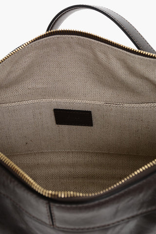Brushed Leather DOUBLE CARRY Crossbody Bag