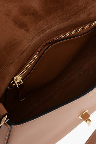 Borsa a Spalla in Pelle con Fibbia Logata