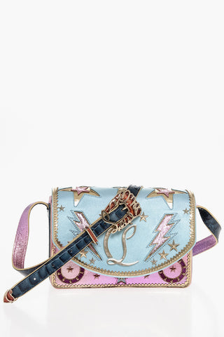 Lamè Leather GIDDY Crossbody Bag with Studs